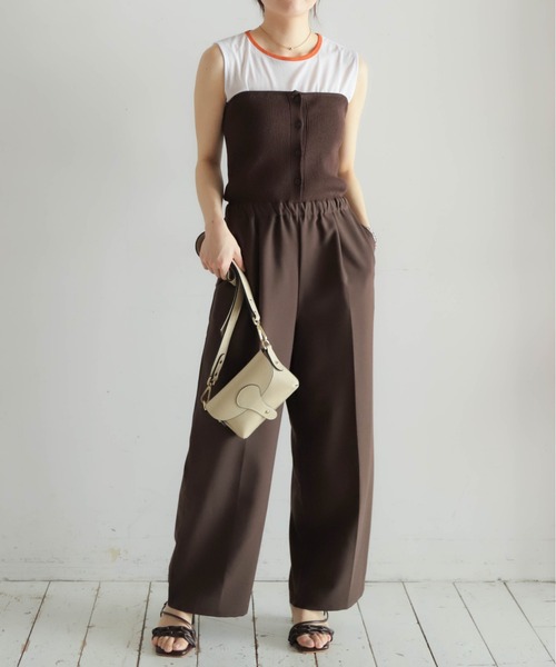 NOMBRE IMPAIR（ノンブルアンペール）の「ニットベアコンビ　2WAYパンツ（サロペット/オーバーオール・レディース・ブラウン/グレー・FREE）」の21枚目の写真