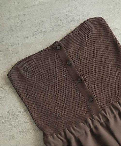 NOMBRE IMPAIR（ノンブルアンペール）の「ニットベアコンビ　2WAYパンツ（サロペット/オーバーオール・レディース・ブラウン/グレー・FREE）」の13枚目の写真