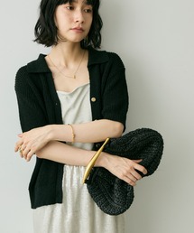 Shelly island | ゴールドボタンスキッパーポロサマーニット(ニット/セーター)