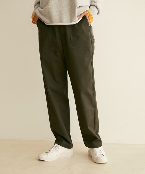 SALON adam et rope'（サロン アダム エ ロペ）の「【ZOZOTOWN限定】ストレッチチノべイカーパンツ（チノパンツ・レディース・ブラック/ベージュ/カーキ・マルチサイズ）」の9枚目の写真