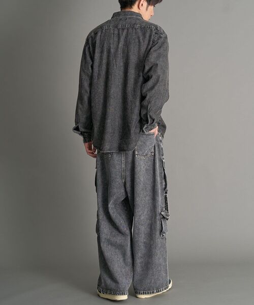 CRAFT STANDARD BOUTIQUE(クラフトスタンダードブティック)の「デニムテクノカーゴパンツ(デニムパンツ・メンズ・インディゴブルー/ブラック・L/M/XL)」の10枚目の写真