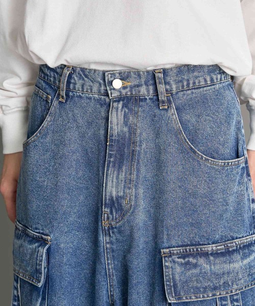 CRAFT STANDARD BOUTIQUE(クラフトスタンダードブティック)の「デニムテクノカーゴパンツ(デニムパンツ・メンズ・インディゴブルー/ブラック・L/M/XL)」の18枚目の写真