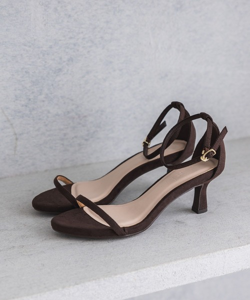 A part by（アパートバイ）の「ナローストラップヒールサンダル（サンダル・レディース・ブラック/ブラウン・MEDIUM/LARGE）」の2枚目の写真