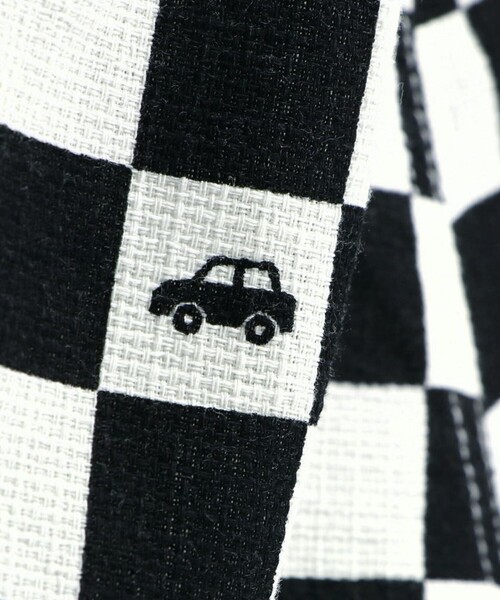 BRANSHES（ブランシェス）の「【爽パン / 綿100％】パナマ織り総柄ハーフパンツ（その他パンツ・キッズ・グレー/オフホワイト/グリーン・140/150/160/90/100/110/120/80/130）」の4枚目の写真