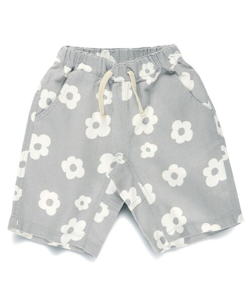 BRANSHES（ブランシェス）の「【爽パン / 綿100％】パナマ織り総柄ハーフパンツ（その他パンツ・キッズ・グレー/オフホワイト/グリーン・140/150/160/90/100/110/120/80/130）」の15枚目の写真