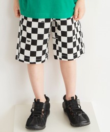 【爽パン / 綿100％】パナマ織り総柄ハーフパンツ