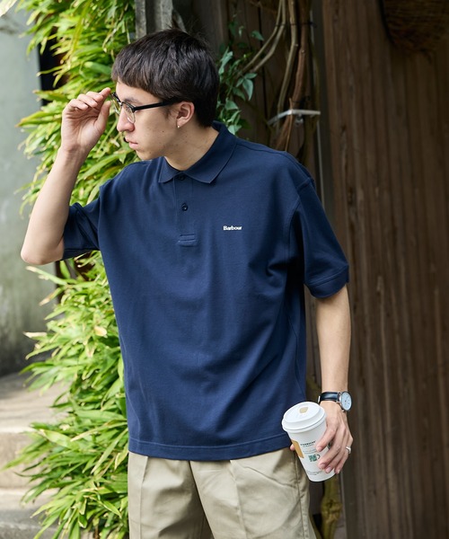 Barbour(バブアー)の「Barbour/バブア― barbour hexham os fit polo shirt ポロシャツ 2026年春夏 新色追加春服 夏服(ポロシャツ・メンズ・ネイビー/ホワイト/グリーン・40/38/36)」の10枚目の写真