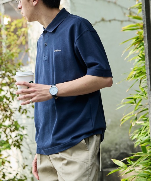 Barbour/バブア― barbour hexham os fit polo shirt ポロシャツ