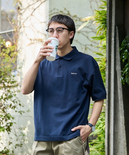 Barbour/バブア― barbour hexham os fit polo shirt ポロシャツ
