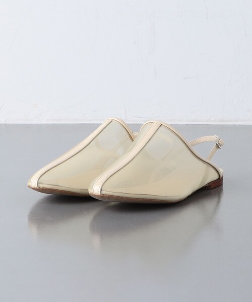 セール】＜HEWN＞RND TULLE SLING フラットサンダル（サンダル