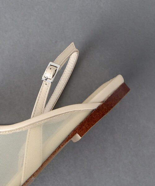 セール】＜HEWN＞RND TULLE SLING フラットサンダル（サンダル