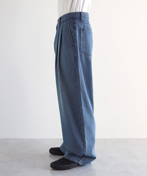  originals レディース ジーンズ ルーズ デニム パンツ ANME（アンメ）の「【新色追加】ルーズデニムタックワイドパンツ