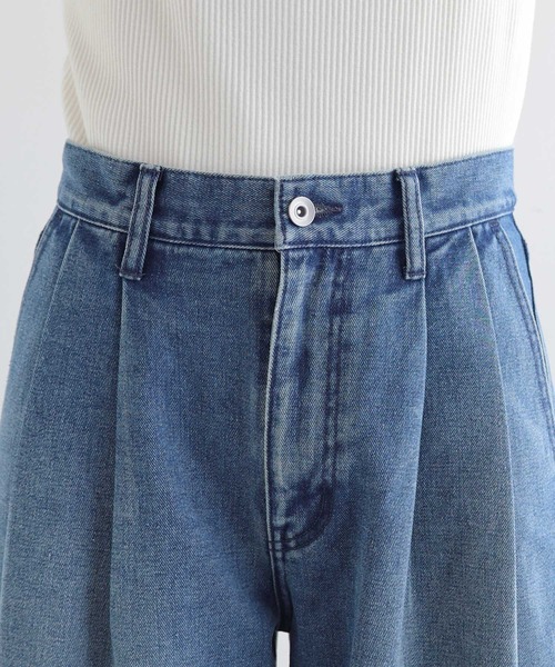 ANME（アンメ）の「【新色追加】ルーズデニムタックワイドパンツ（デニムパンツ・レディース・ブルー/オフホワイト/ブラック/ベージュ/ブラウン・XXL/XL/L/M）」の13枚目の写真
