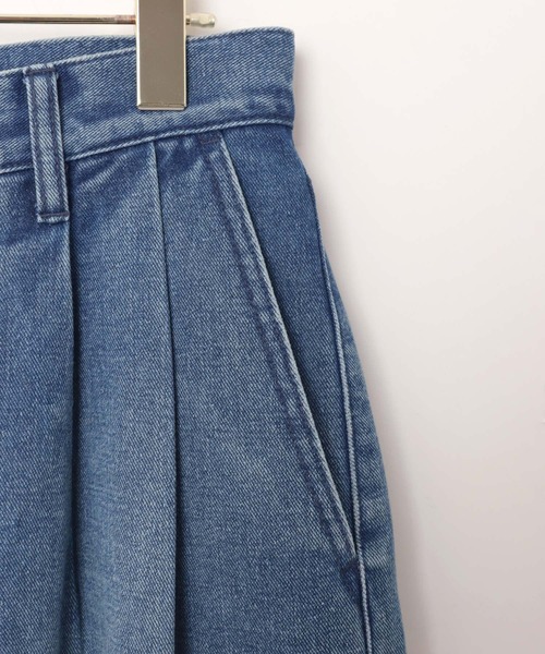 ANME（アンメ）の「【新色追加】ルーズデニムタックワイドパンツ（デニムパンツ・レディース・ブルー/オフホワイト/ブラック/ベージュ/ブラウン・XXL/XL/L/M）」の21枚目の写真