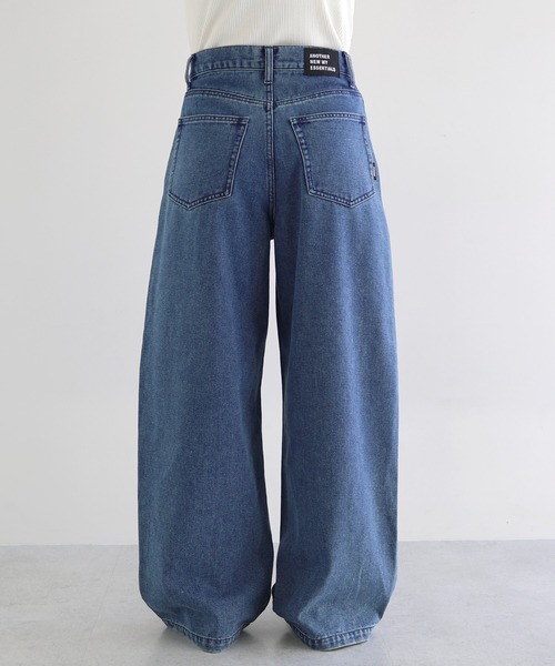 セール】【新色追加】ルーズデニムタックワイドパンツ（デニムパンツ