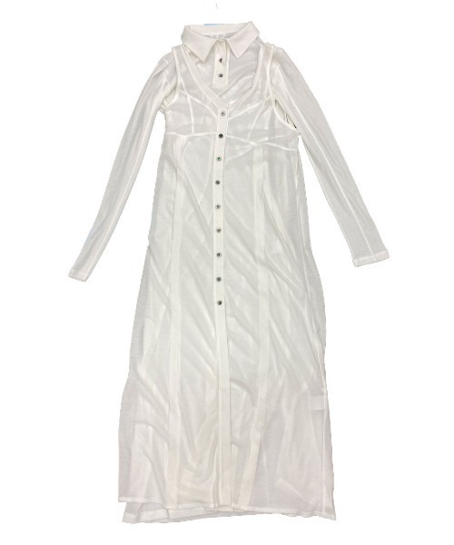 leee__o様 セール】LAYERED SHEATH LINE CUTDRESS/レイヤードシースライン