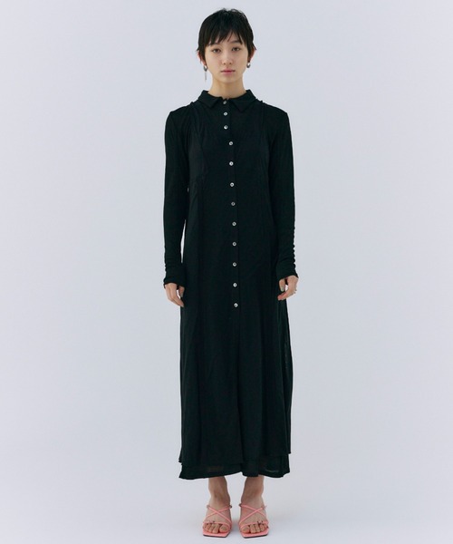 セール】LAYERED SHEATH LINE CUTDRESS/レイヤードシースライン