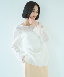 シアー ラウンドテールブラウス