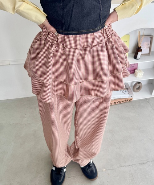 セール】ウエストフリルチェックパンツ（その他パンツ）｜SOLLON