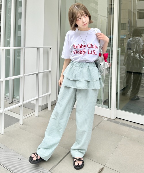 SOLLON.(ソルロン)の「ウエストフリルチェックパンツ(その他パンツ・レディース・レッド/ミント・FREE)」の10枚目の写真