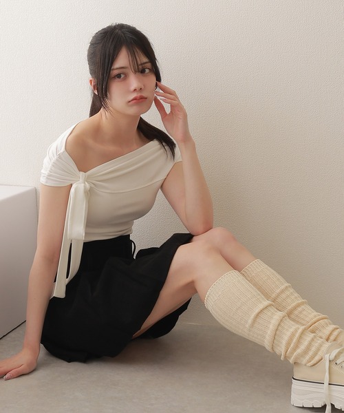M DOLLY（エムドリー）の「corduroy pleats mini skirt/コーデュロイプリーツミニスカート（スカート・レディース・ブラック/ベージュ・XS/S/M）」の8枚目の写真