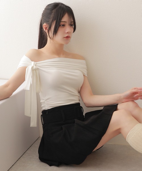 M DOLLY（エムドリー）の「corduroy pleats mini skirt/コーデュロイプリーツミニスカート（スカート・レディース・ブラック/ベージュ・XS/S/M）」の9枚目の写真