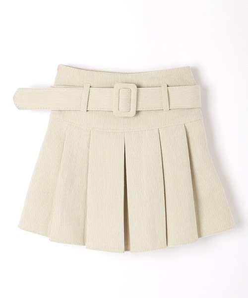 M DOLLY（エムドリー）の「corduroy pleats mini skirt/コーデュロイプリーツミニスカート（スカート・レディース・ブラック/ベージュ・XS/S/M）」の11枚目の写真