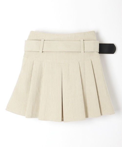 M DOLLY（エムドリー）の「corduroy pleats mini skirt/コーデュロイプリーツミニスカート（スカート・レディース・ブラック/ベージュ・XS/S/M）」の12枚目の写真