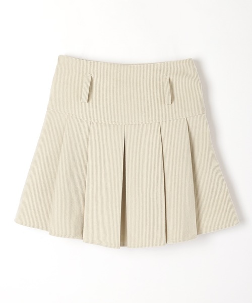 M DOLLY（エムドリー）の「corduroy pleats mini skirt/コーデュロイプリーツミニスカート（スカート・レディース・ブラック/ベージュ・XS/S/M）」の13枚目の写真