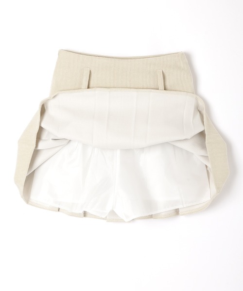 M DOLLY（エムドリー）の「corduroy pleats mini skirt/コーデュロイプリーツミニスカート（スカート・レディース・ブラック/ベージュ・XS/S/M）」の14枚目の写真
