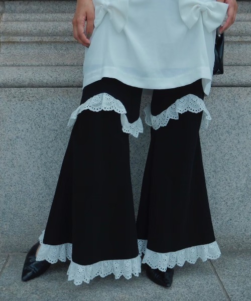 セール】two-way rib flare pants（スウェットパンツ）｜HONEY MI