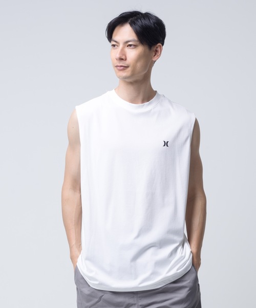 Hurley (ハーレー)の「【Hurley/ハーレー】水陸両用ラッシュタンクトップ バックプリント UPF50+ 吸汗速乾 ファントム PHANTOM SQUARE LOGO OVRSZD SL(ラッシュガード・メンズ・カーキブラウン/ブラック/ホワイト/グレー系その他/ブラック系その他/ホワイト系その他・MEDIUM/SMALL/LARGE/X-LARGE)」の2枚目の写真