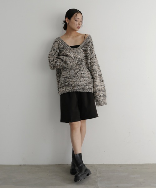 hellam（へラム）の「タックハーフパンツ（その他パンツ・レディース・ブラック/ベージュ/グレー・FREE）」の6枚目の写真