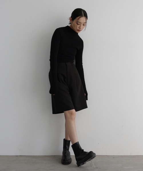 hellam（へラム）の「タックハーフパンツ（その他パンツ・レディース・ブラック/ベージュ/グレー・FREE）」の14枚目の写真