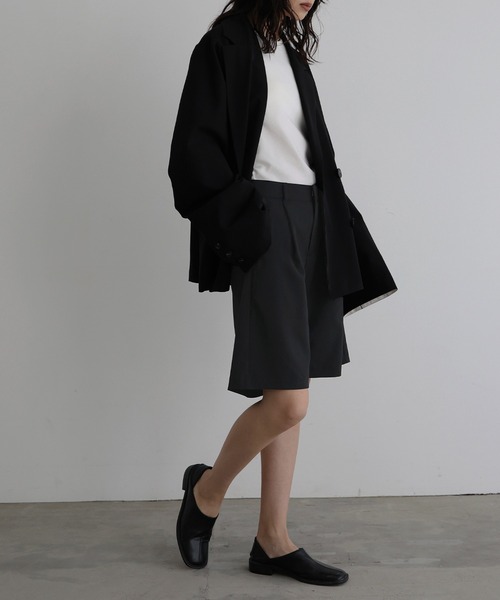 hellam（へラム）の「タックハーフパンツ（その他パンツ・レディース・ブラック/ベージュ/グレー・FREE）」の7枚目の写真