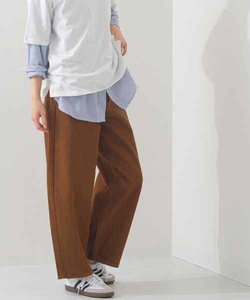 OMNES（オムネス）の「コクーンデニムパンツ（デニムパンツ・レディース・ブラック/ダークブラック/ブルー/グレー/ブラウン/グリーン・マルチサイズ）」の4枚目の写真