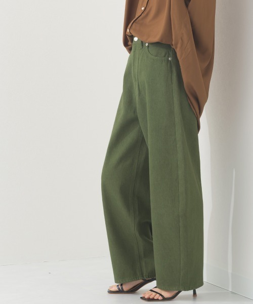 OMNES（オムネス）の「コクーンデニムパンツ（デニムパンツ・レディース・ブラック/ダークブラック/ブルー/グレー/ブラウン/グリーン・マルチサイズ）」の5枚目の写真