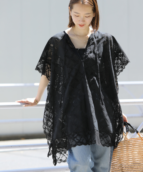 PROVOKE (プロヴォーク)の「《追加》【PROVOKE/プロヴォーク】Poncho ブラウス(シャツ/ブラウス・レディース・アイボリー/ブラック・FREE)」の8枚目の写真
