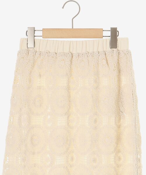 le.coeur blanc（ルクールブラン）の「《手洗い可能》カギ針レースウエストリブスカート（スカート・レディース・ブラック/アイボリー・38）」の22枚目の写真