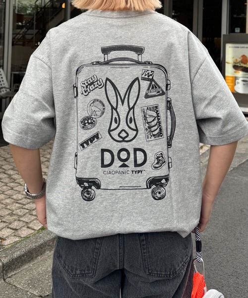 DOD(ディーオーディー)の「【DOD別注】コロコロタビッティー / ユニセックス(Tシャツ/カットソー・レディース・ブラック/スカイブルー/ピンク/ホワイト/グレー/ベージュ・MEDIUM/ONE SIZE/X-LARGE/LARGE)」の1枚目の写真