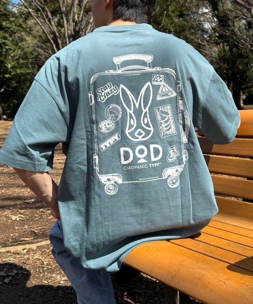 DOD(ディーオーディー)の「【DOD別注】コロコロタビッティー / ユニセックス(Tシャツ/カットソー・レディース・ブラック/スカイブルー/ピンク/ホワイト/グレー/ベージュ・MEDIUM/ONE SIZE/X-LARGE/LARGE)」の5枚目の写真