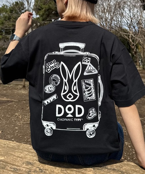 DOD(ディーオーディー)の「【DOD別注】コロコロタビッティー / ユニセックス(Tシャツ/カットソー・レディース・ブラック/スカイブルー/ピンク/ホワイト/グレー/ベージュ・MEDIUM/ONE SIZE/X-LARGE/LARGE)」の3枚目の写真