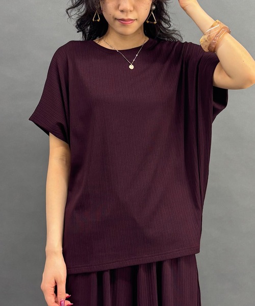 NICOLE white（ニコルホワイト）の「ランダムリブプルオーバー（Tシャツ/カットソー・レディース・オフホワイト/ブラック/サックスブルー/カーキ/グリーン/ボルドー・FREE）」の6枚目の写真