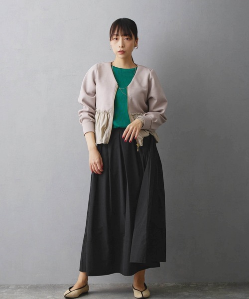 NICOLE white（ニコルホワイト）の「ランダムリブプルオーバー（Tシャツ/カットソー・レディース・オフホワイト/ブラック/サックスブルー/カーキ/グリーン/ボルドー・FREE）」の10枚目の写真