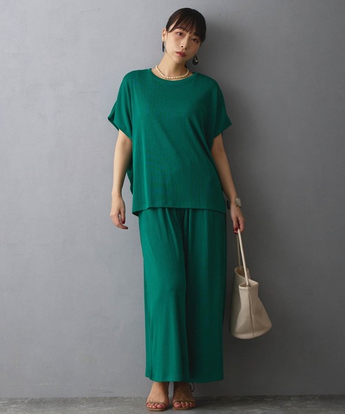 NICOLE white（ニコルホワイト）の「ランダムリブプルオーバー（Tシャツ/カットソー・レディース・オフホワイト/ブラック/サックスブルー/カーキ/グリーン/ボルドー・FREE）」の11枚目の写真