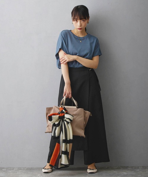 NICOLE white（ニコルホワイト）の「ランダムリブプルオーバー（Tシャツ/カットソー・レディース・オフホワイト/ブラック/サックスブルー/カーキ/グリーン/ボルドー・FREE）」の16枚目の写真