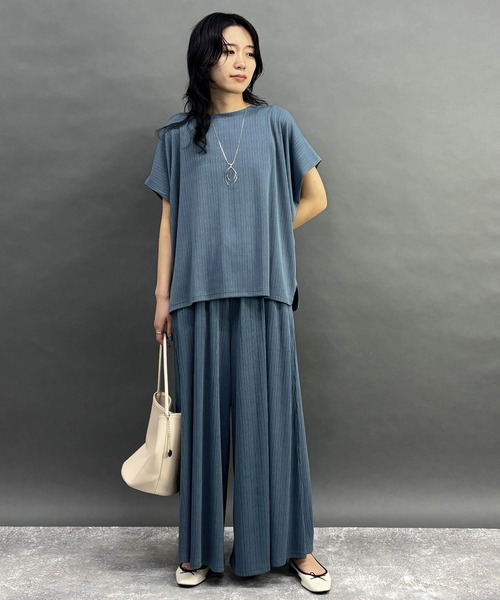 NICOLE white（ニコルホワイト）の「ランダムリブプルオーバー（Tシャツ/カットソー・レディース・オフホワイト/ブラック/サックスブルー/カーキ/グリーン/ボルドー・FREE）」の17枚目の写真