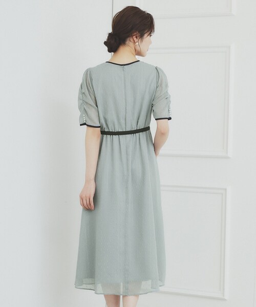 DIESEL☆バイカラー ジャージー フレア ワンピース♪【送料込】 Dream garden ワンピース バイカラー セットアップ風フレア