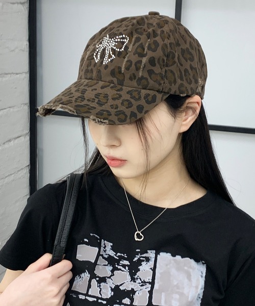Forever21 レオパード アクリル ニット帽 ユニセックス ヒョウ柄