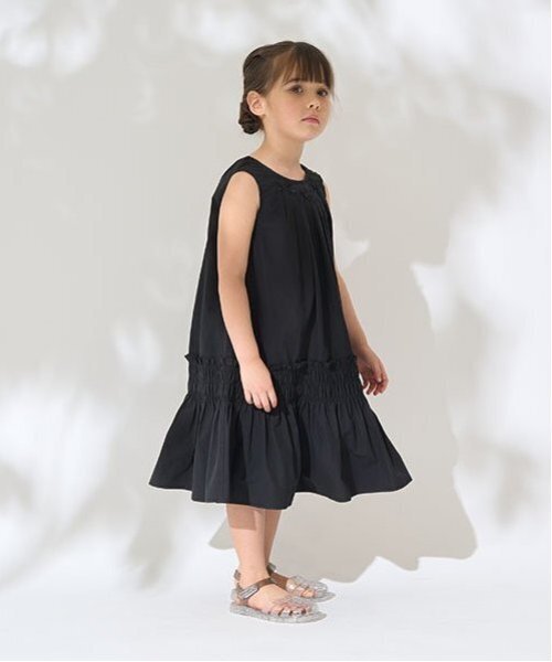 セール】シャーリングティアードワンピース【子供服】【キッズ
